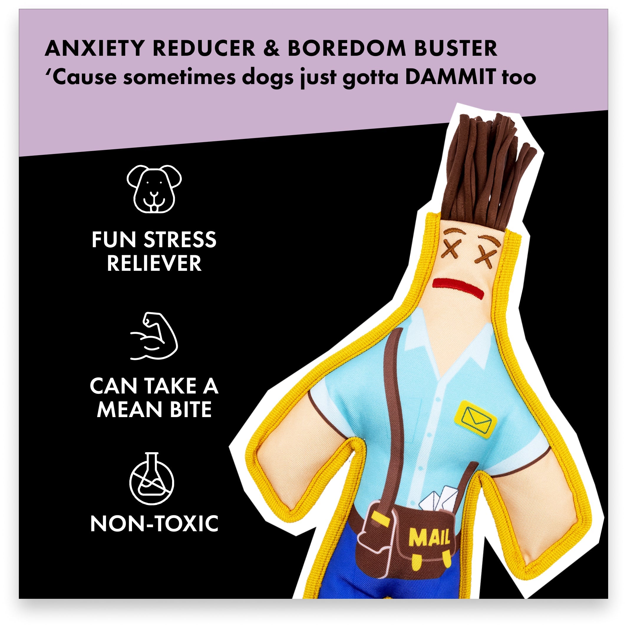 Mailman Squeaky Chew Toy