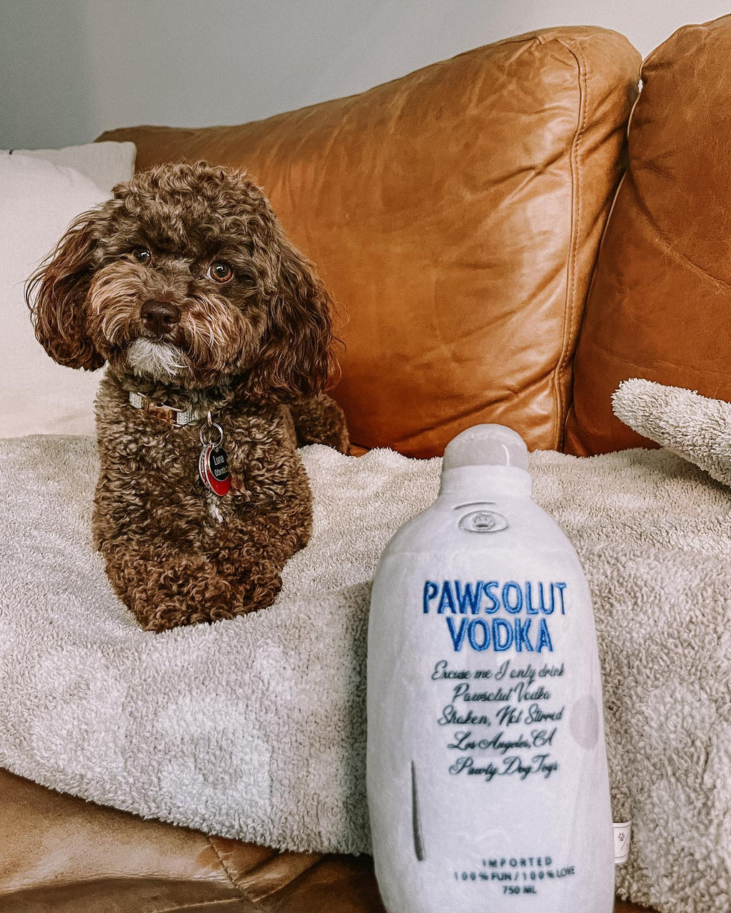 PAWSOLUT VODKA PLUSH DOG TOY
